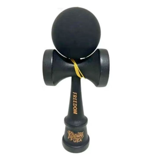 Kendama USA Freedom – Minge cu prindere din cauciuc, Ediție complet neagră, Model Freedom, Lemn Premium